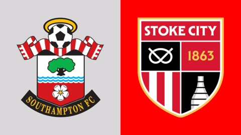 The Southampton and Stoke City club crests side by side