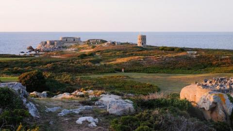 Fort Le Marchant rifle range near L'Ancresse Beach in Guernsey