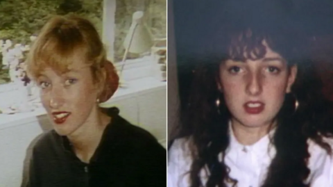 A composite image of Sarah Hicks, who has blonde, shoulder-length hair and is wearing a black shirt, and Victoria Hicks who has brown wavy hair and a white shirt. 