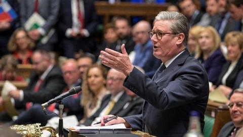 Sir Keir Starmer at the despatch box in the House of Commons