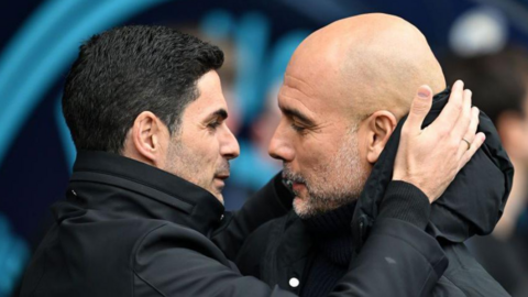 Pep Guardiola and Mikel Arteta