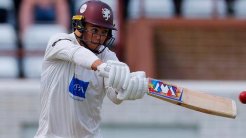 Josh Thomas batting