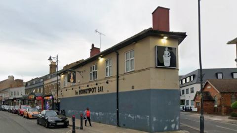 A Google Maps view of the Honeypot, a triangular-shaped building sat on two streets in Maidenhead town centre.