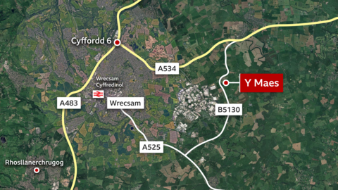 Map o'r steddfod 