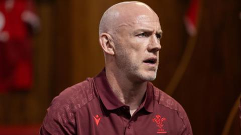 Wales head coach Steve Tandy speaks at a press conference