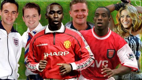 Famous celebrities and football players