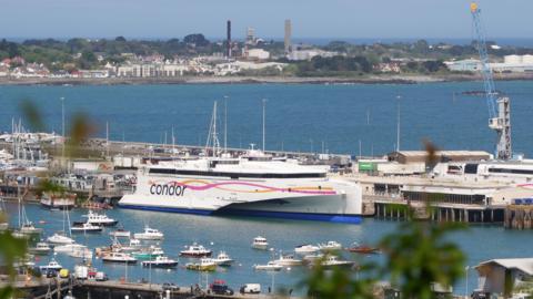 Condor Liberation in Guernsey's St Peter Port Harbour 