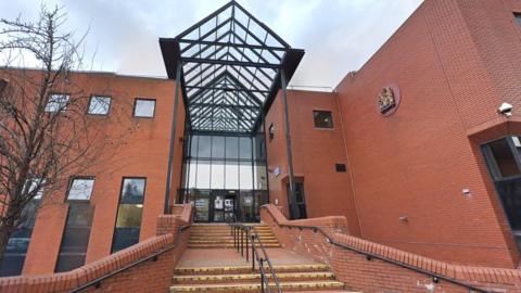 Main entrance of Leicester Crown Court.