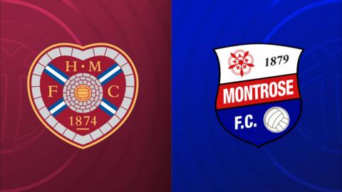 Hearts and Montrose badges