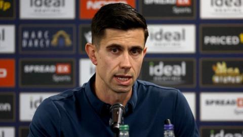 Eric Ramsay speaking at his West Brom unveiling