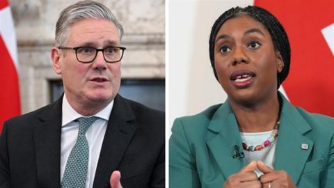 Composite image of Keir Starmer and Kemi Badenoch