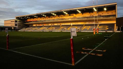 A picture of Worcester Warriors' Sixways stadium