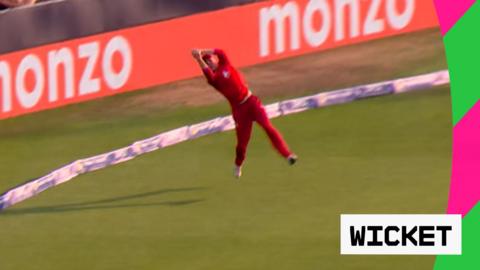 Ben Kellaway leaps to make an excellent catch