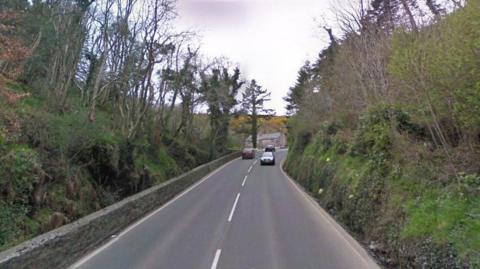 Road leading to Kate's Cottage on the TT course