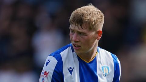 Josh Powell in action for Colchester United