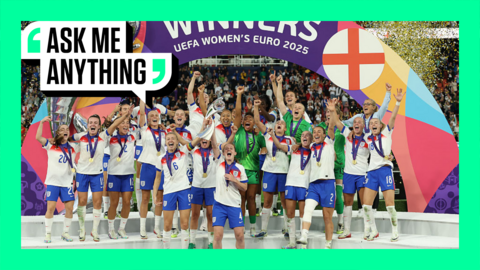 England lift the Euro 2025 trophy