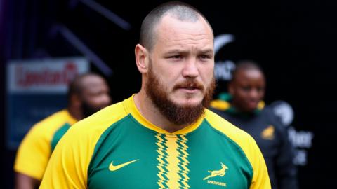 Marnus van der Merwe before training with South Africa