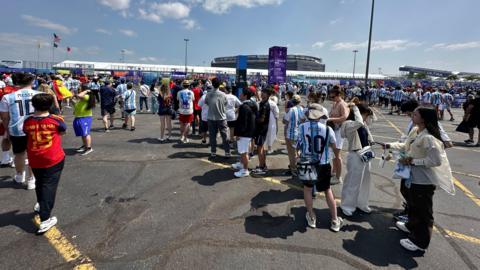 Queues outside the 2026 World Cup final stadium
