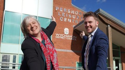 Councillor Beverley Hardman and councillor Dan Birch