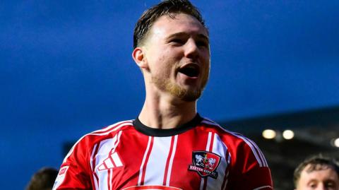 Jayden Wareham celebrates