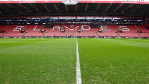 General view of Sheffield United stadium and pitch