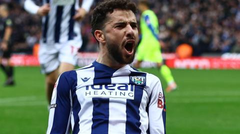 West Brom celebrate scoring