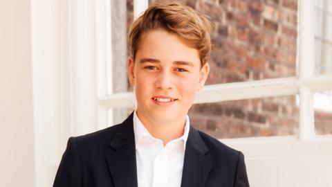 Prince George in a suit
