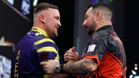 Luke Littler and Jonny Clayton