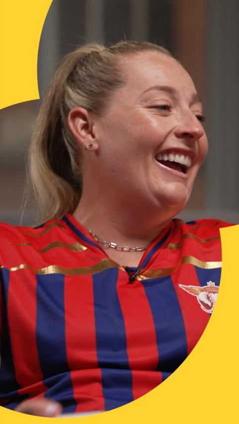 Sophie Ecclestone laughing