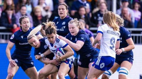 Scotland playing against France in the 2026 Women's Six Nations