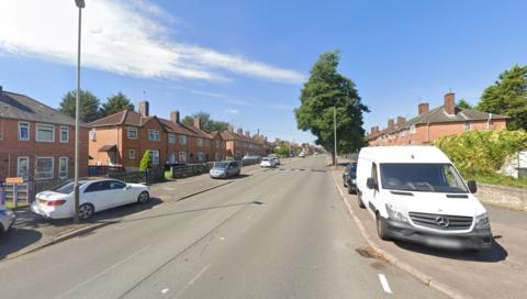 A streetview image of Stephenson Drive in Leicester