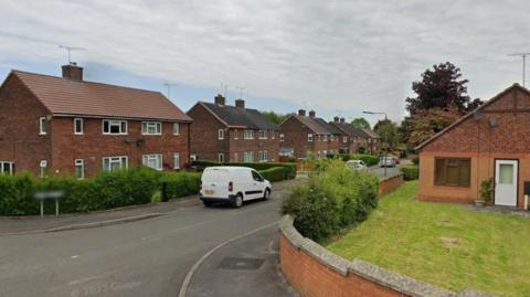 View looking down Elm Road