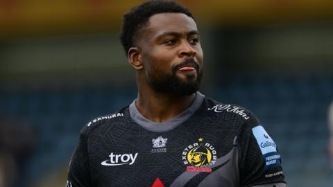 Christ Tshiunza pictured after an Exeter game in May