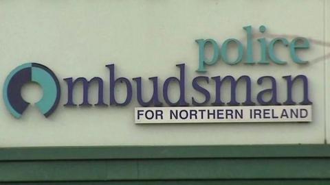 A sign displayed at the headquarters of the Police Ombudsman for Northern Ireland