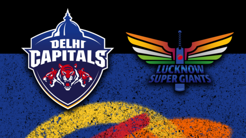 Delhi Capitals v Lucknow Super Giants badge graphic