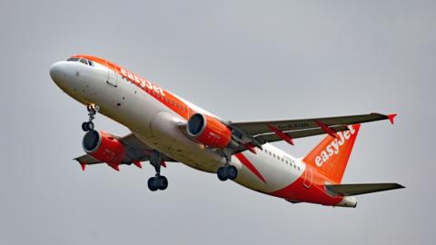 Stock image of easyJet plane