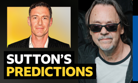 Sutton's predictions graphic with UB40 drummer Jimmy Brown