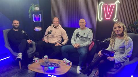 Jamie Roberts, Alun Wyn Jones and Tom Shanklin join Lauren Jenkins on Scrum V The Warm-Up