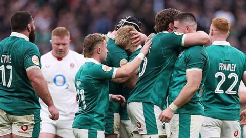 Ireland celebrate their victory
