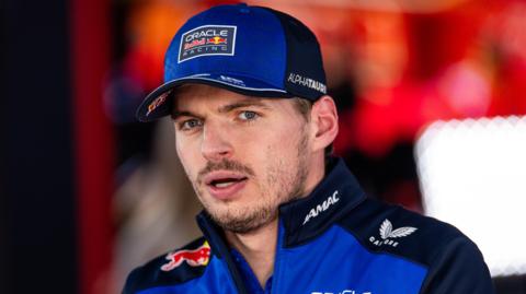 Max Verstappen speaking to the media after the Japanese Grand Prix