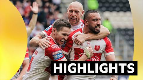 Hull KR celebrate win against Hull FC