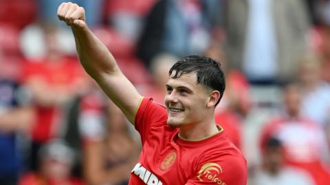 Will Lankshear celebrates scoring and he netted his fourth Middlesbrough goal against Doncaster Rovers