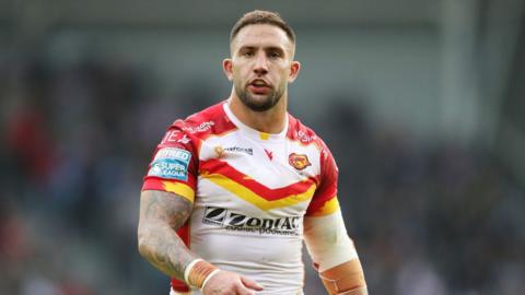 Romain Navarete of Catalan Dragons looks on during a Betfred Super League match