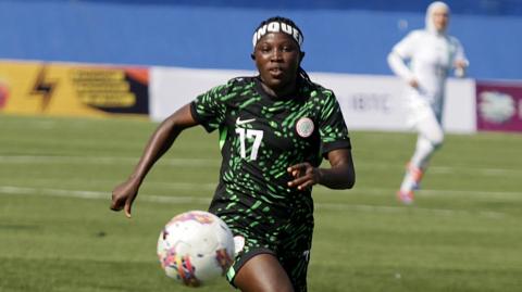 Blessing Illivieda in action for Nigeria