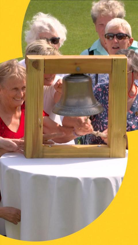England Women legends ring bell at Lord's