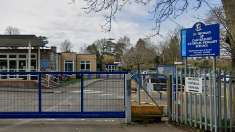 A google image of St Thomas of Canterbury’s School in Merrow, Guildford.
