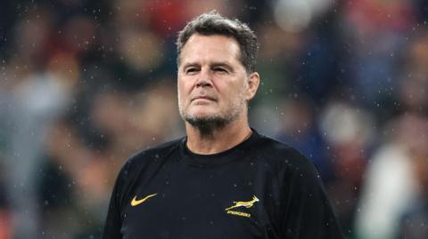 Rassie Erasmus looks on