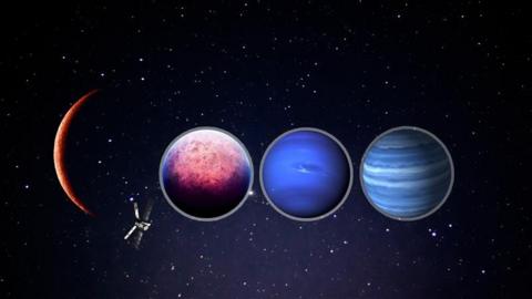 Planets put into an image to resemble 6,000 written down. 