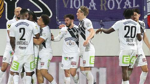 Sturm Graz players celebrate