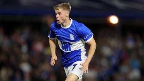 Emil Hansson in action for Birmingham in the 2024-25 season